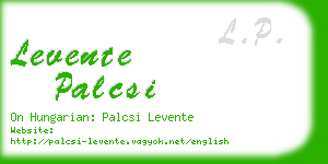 levente palcsi business card